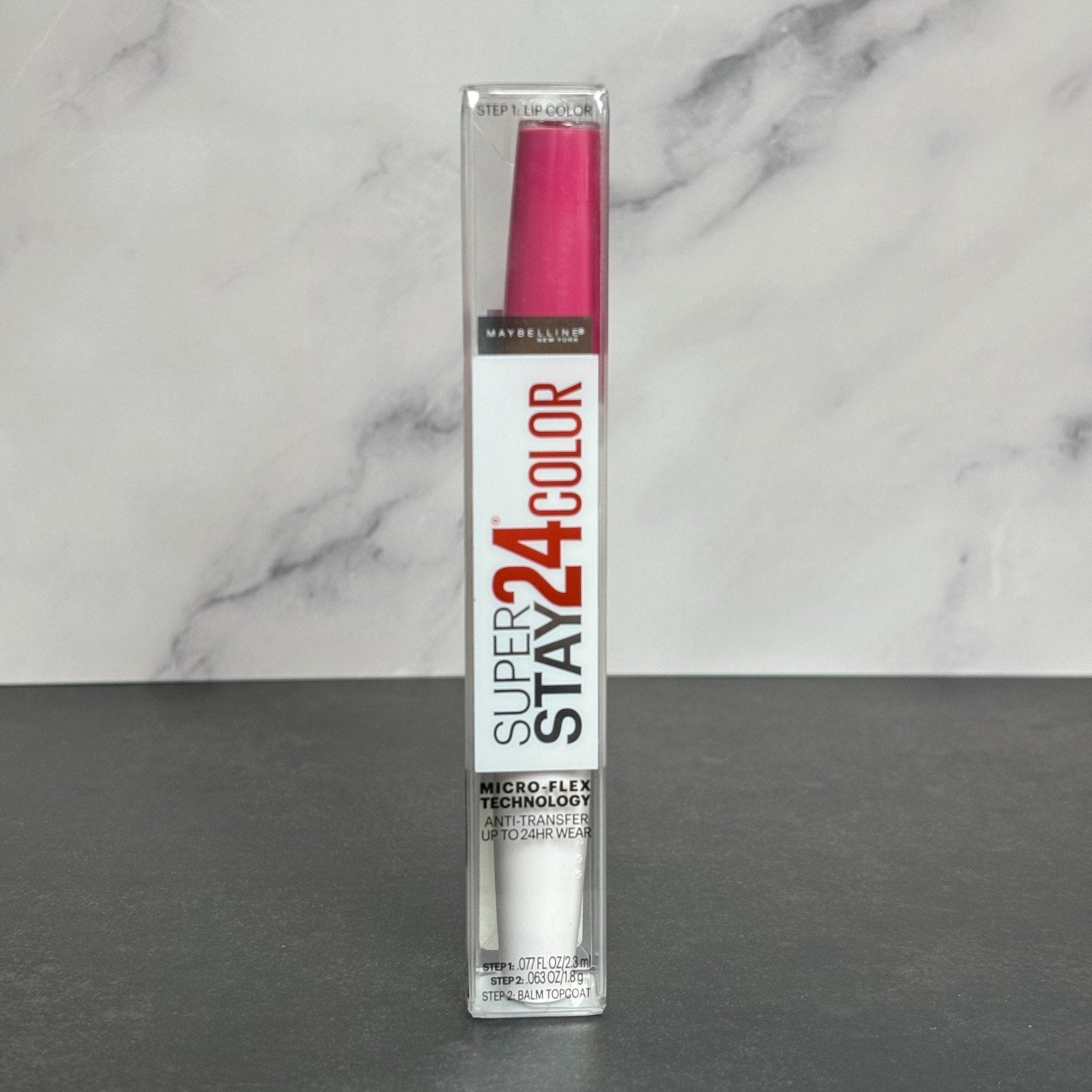 Maybelline New York Super Stay 24 Color, 2 Step Lip Color #215 PINK GOES ON- NEW