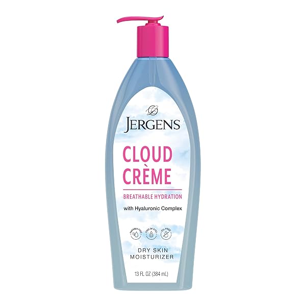 Jergens Cloud Creme With Hyaluronic Complex Moisturizer Body Lotion Non Greasy Paraben Free 13 oz