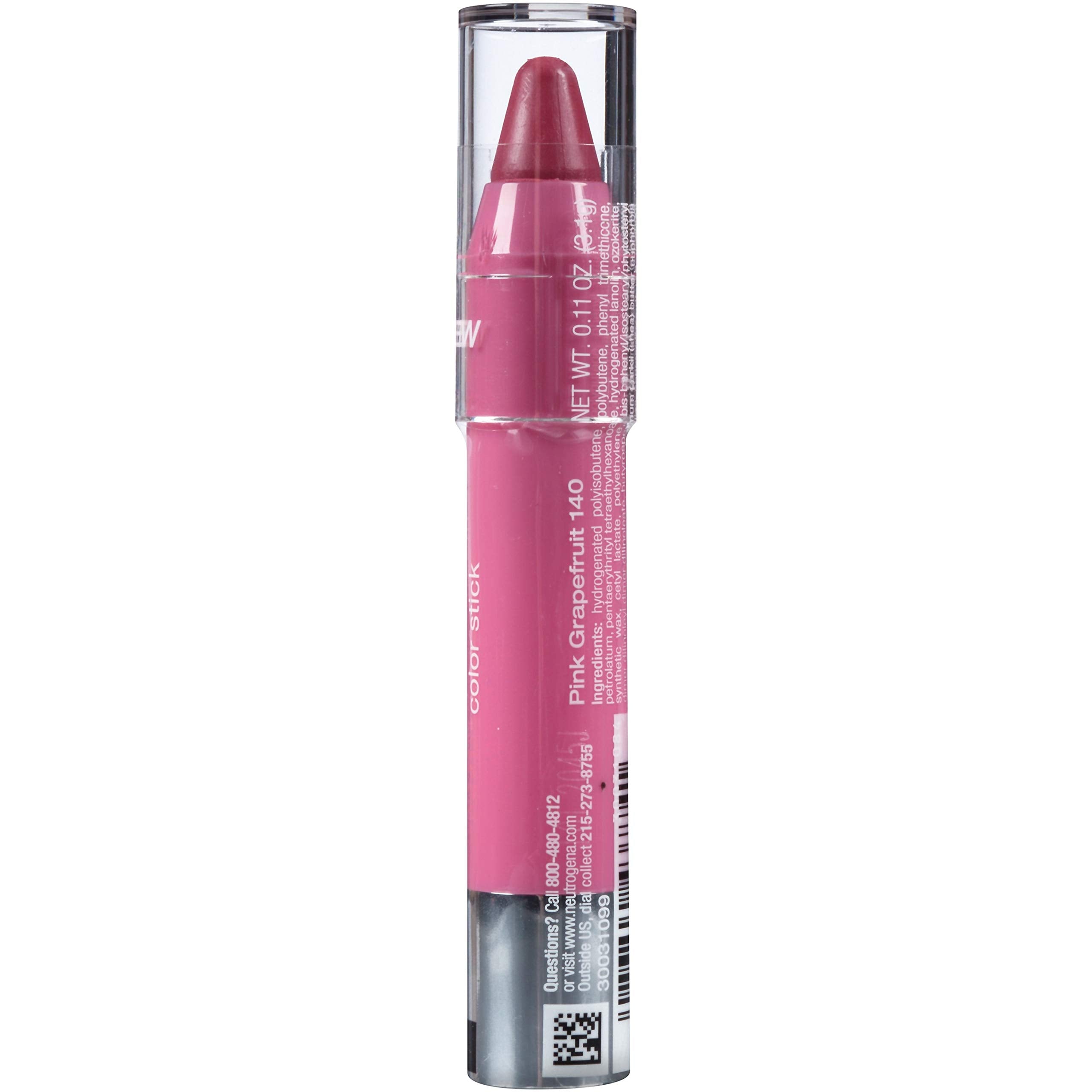 Neutrogena Moisturesmooth Color Stick, 140 Pink Grapefruit, .011 Oz.