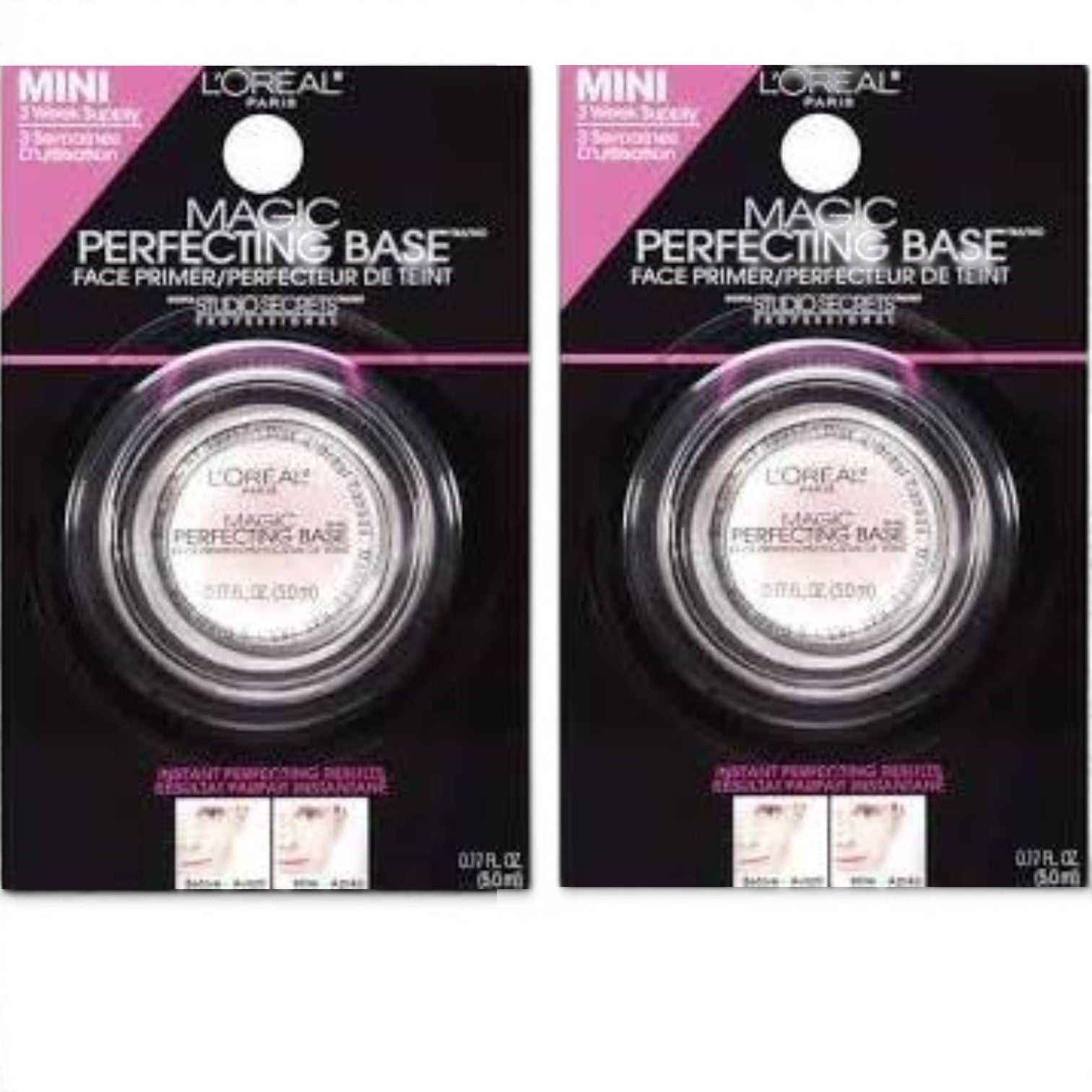 LOreal Paris Magic Perfecting Base Face Primer 0.17 Fl Oz (Pack of 2)